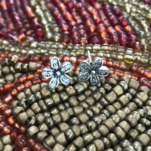Little flower Sterling silver earrings